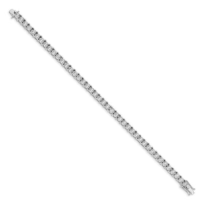 14k White Gold Illusion Setting Natural Diamond Bracelet