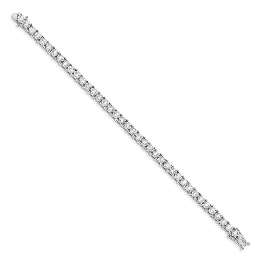 14k White Gold Illusion Setting Natural Diamond Bracelet