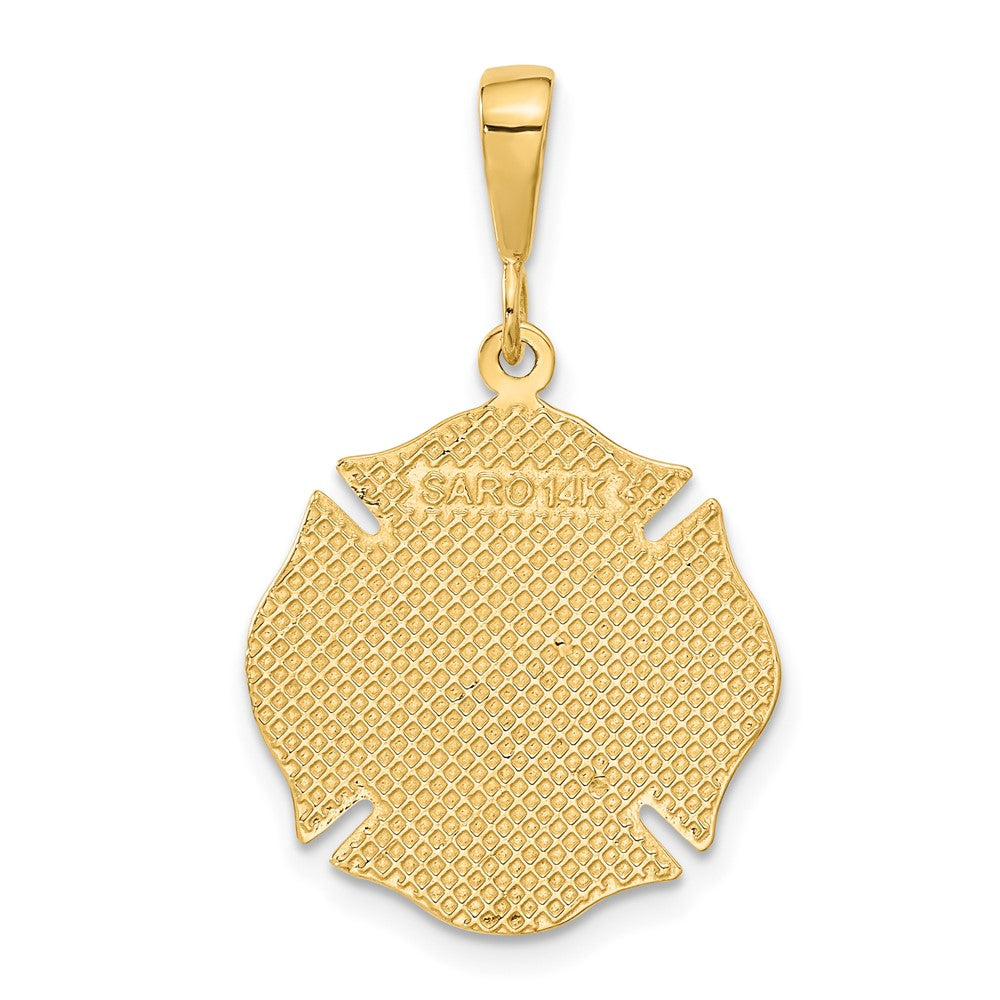 14k Yellow Gold FIRE RESCUE Pendant