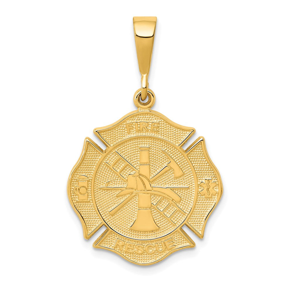 14k Yellow Gold FIRE RESCUE Pendant