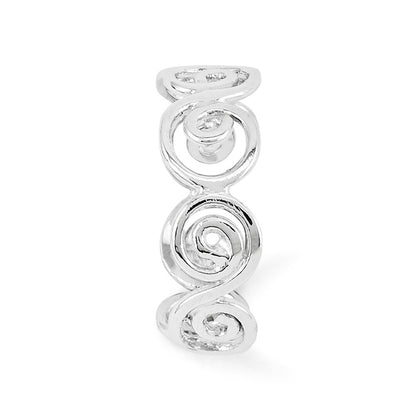 14k White Gold Swirl Toe Ring