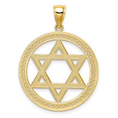 14k Yellow Gold Star of David Pendant