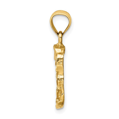 14k Yellow Gold Nugget Pendant
