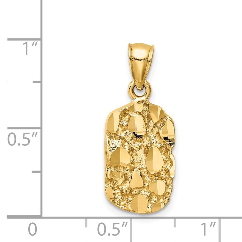 14k Yellow Gold Nugget Pendant