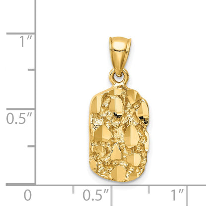 14k Yellow Gold Nugget Pendant
