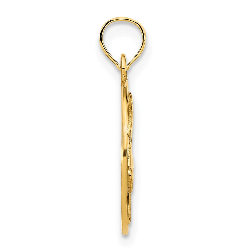 14k Yellow Gold Fireman Pendant