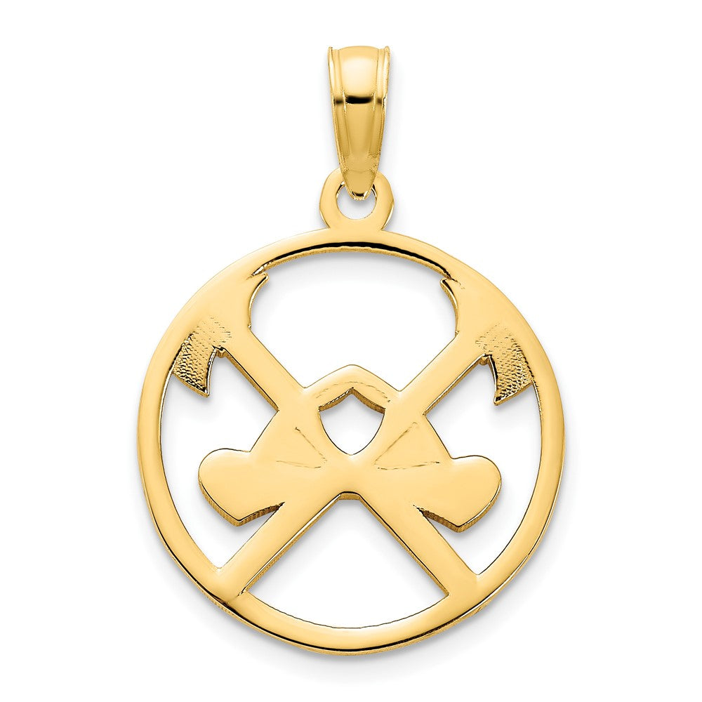 14k Yellow Gold Fireman Pendant