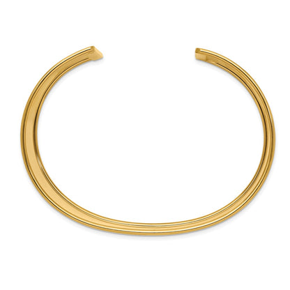 14k Yellow Gold 37mm Polished Cuff Bangle