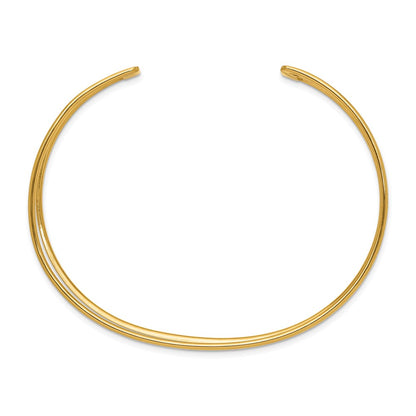 14k Yellow Gold 18.5mm Polished Cuff Bangle