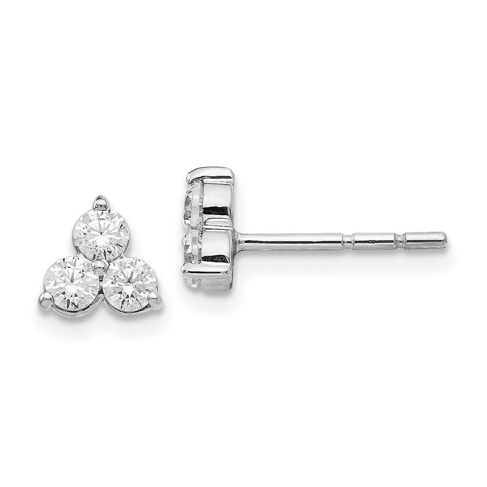 14k White Gold True Origin Lab Grown Real Diamond VS/SI, D E F, Earrings EM1000-050-WLD