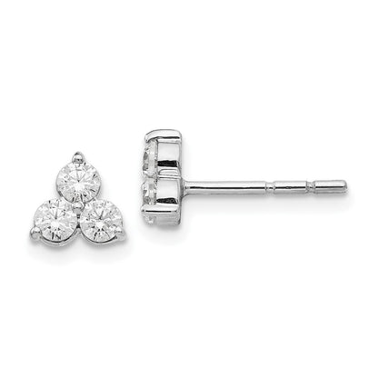 14k White Gold True Origin Lab Grown Real Diamond VS/SI, D E F, Earrings EM1000-050-WLD