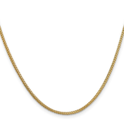 14K Yellow Gold 18 inch 1.3mm Franco with Lobster Clasp Chain Necklace
