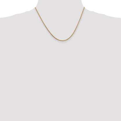14K Yellow Gold 18 inch 1.3mm Franco with Lobster Clasp Chain Necklace