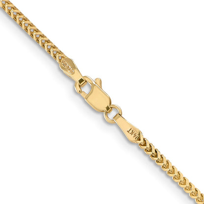 14K Yellow Gold 18 inch 1.5mm Franco with Lobster Clasp Chain Necklace