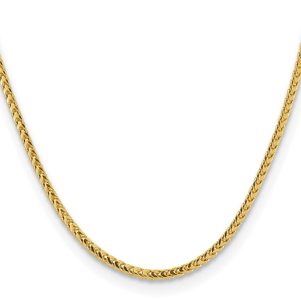 14K Yellow Gold 18 inch 3mm Franco with Fancy Lobster Clasp Chain Necklace