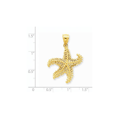 14k Yellow Gold Starfish Pendant