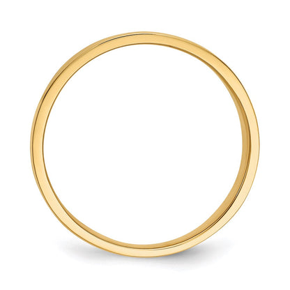 14k yellow gold 15mm flat top tapered cigar band ring k4632