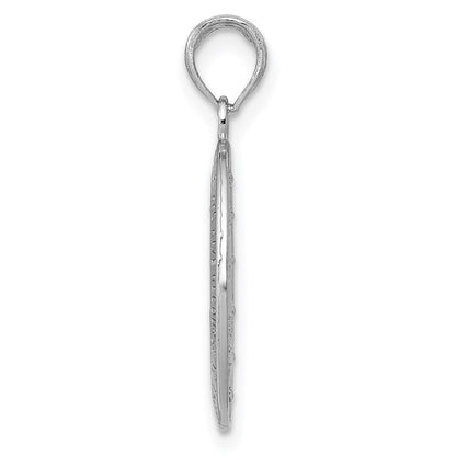 14k White Gold Miraculous Medal Pendant