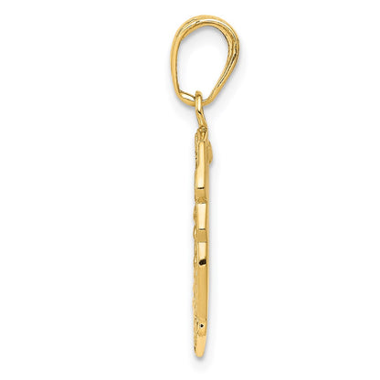 14k Yellow Gold Saint Michael Medal Badge Pendant