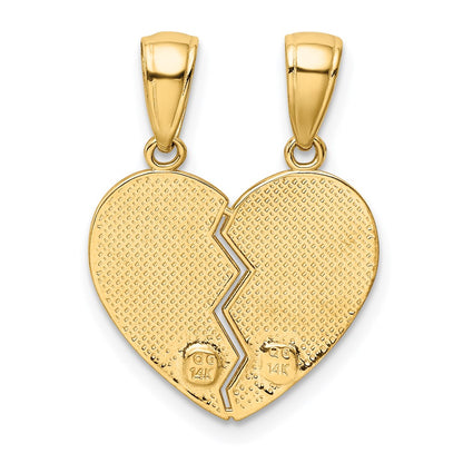 14k Yellow Gold BIG SISTER-LITTLE SISTER Break-apart Charm