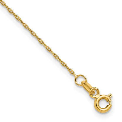 14K Yellow Gold 1.05mm Mariners Link Chain nan