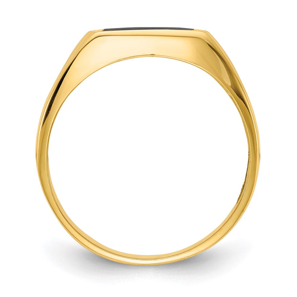 14k yellow gold black onyx ring or135