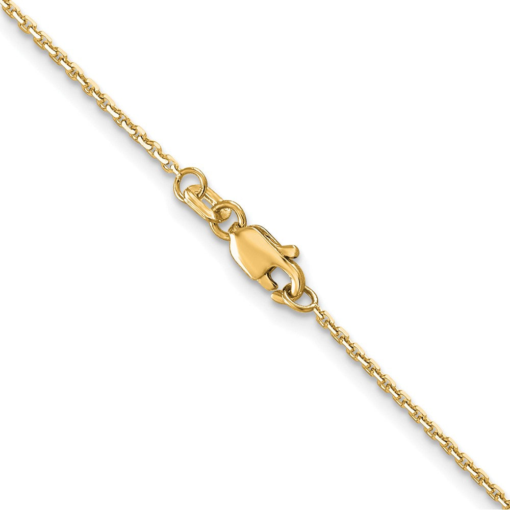14K Yellow Gold 1.2mm D/C Cable Chain Necklace
