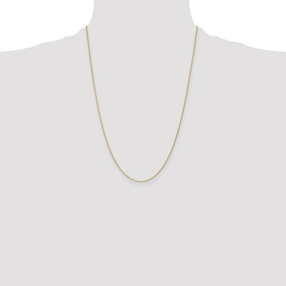 14K Yellow Gold 1.2mm D/C Cable Chain Necklace