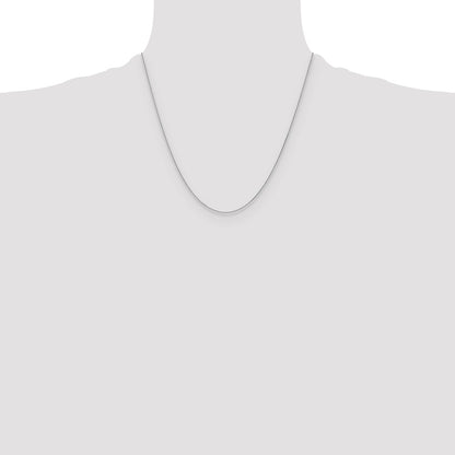 14k WG 1.2mm D/C Cable Chain Necklace