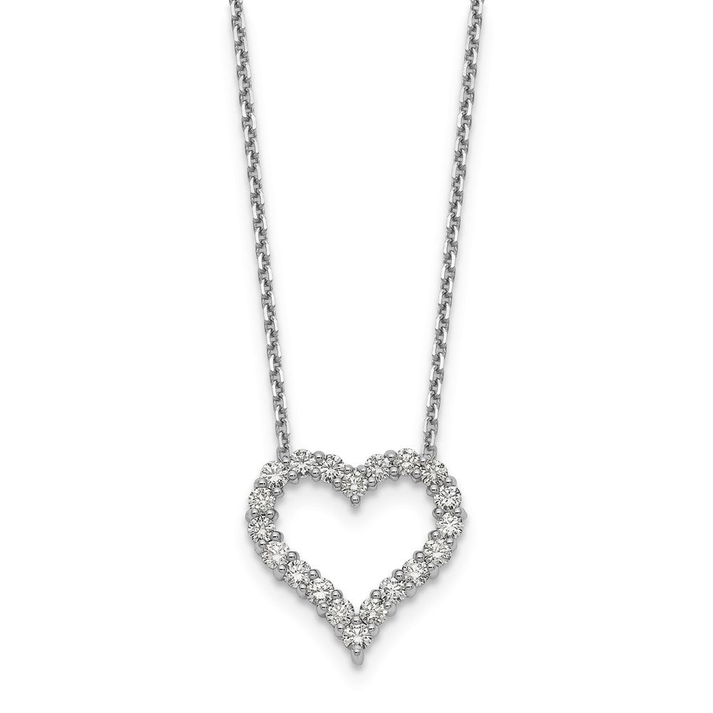 14k white goldtrue origin lab grown real diamond vs si d e f heart pendant necklace pm1001 100 wld