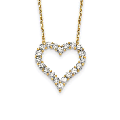 14k yellow gold heart pendant with chain pm1001 200 ya