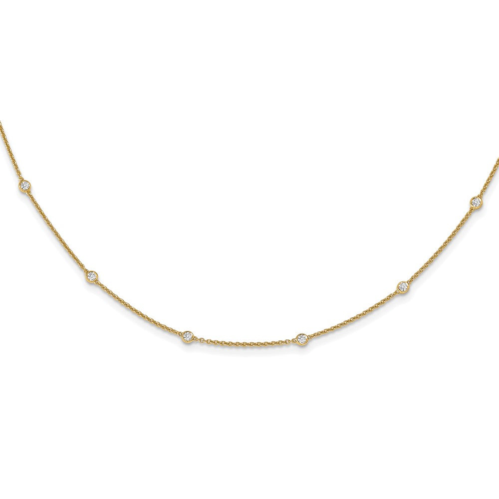 14k yellow gold true origin lab grown real diamond vs si d e f fancy station necklace pm1007 036 yld 16