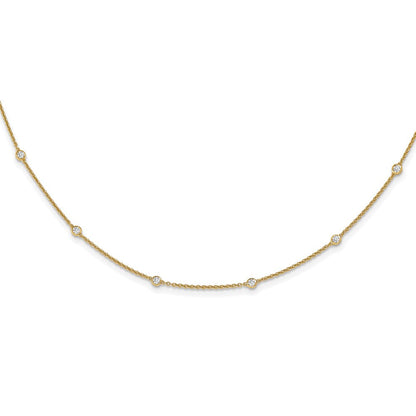 14k yellow gold true origin lab grown real diamond vs si d e f fancy station necklace pm1007 036 yld 16