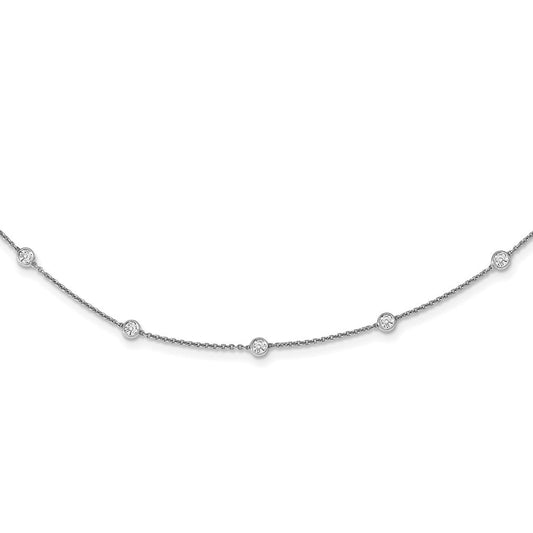 14k white goldtrue origin lab grown real diamond vs si d e f fancy station necklace pm1008 100 wld 16