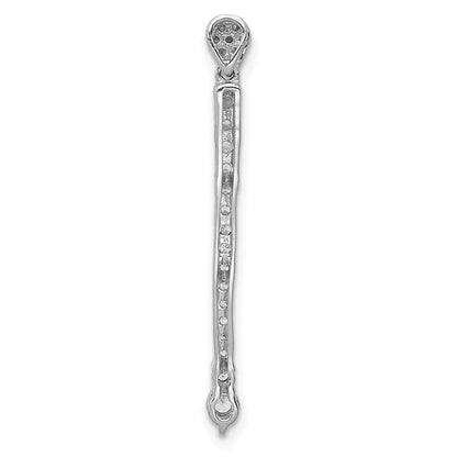 14k white gold 1 3ct real diamond fancy pendant pm3883 030 wa