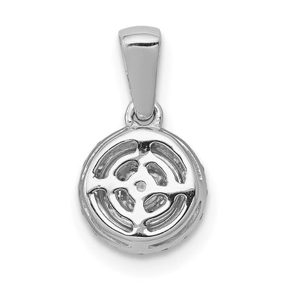14k white gold 1 4ct real diamond round halo cluster pendant pm4741 025 wa