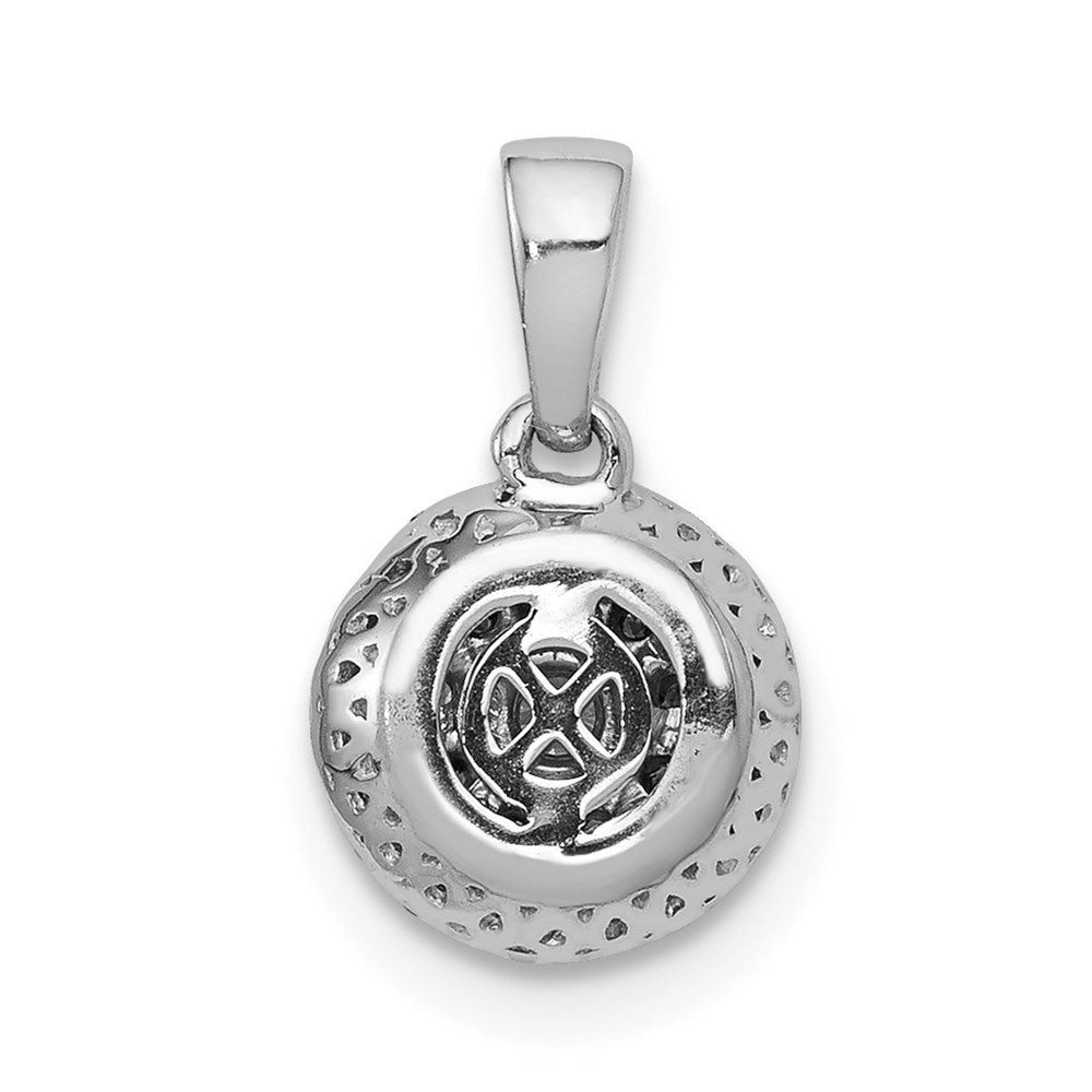 14k white gold 1 4ct real diamond round halo cluster pendant pm4745 025 wa