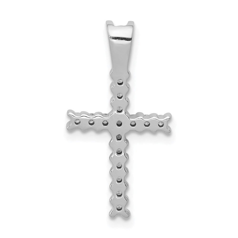 14k white gold 1 4ct real diamond latin cross pendant pm4973 025 wa