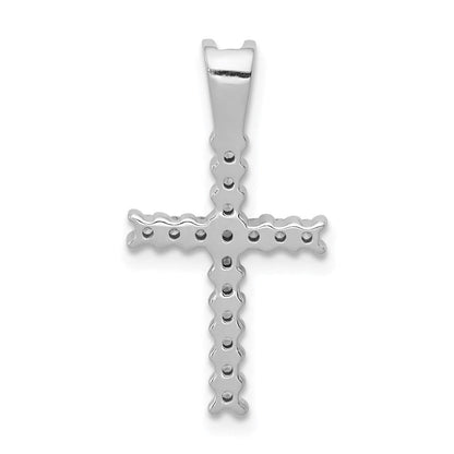 14k white gold 1 4ct real diamond latin cross pendant pm4973 025 wa