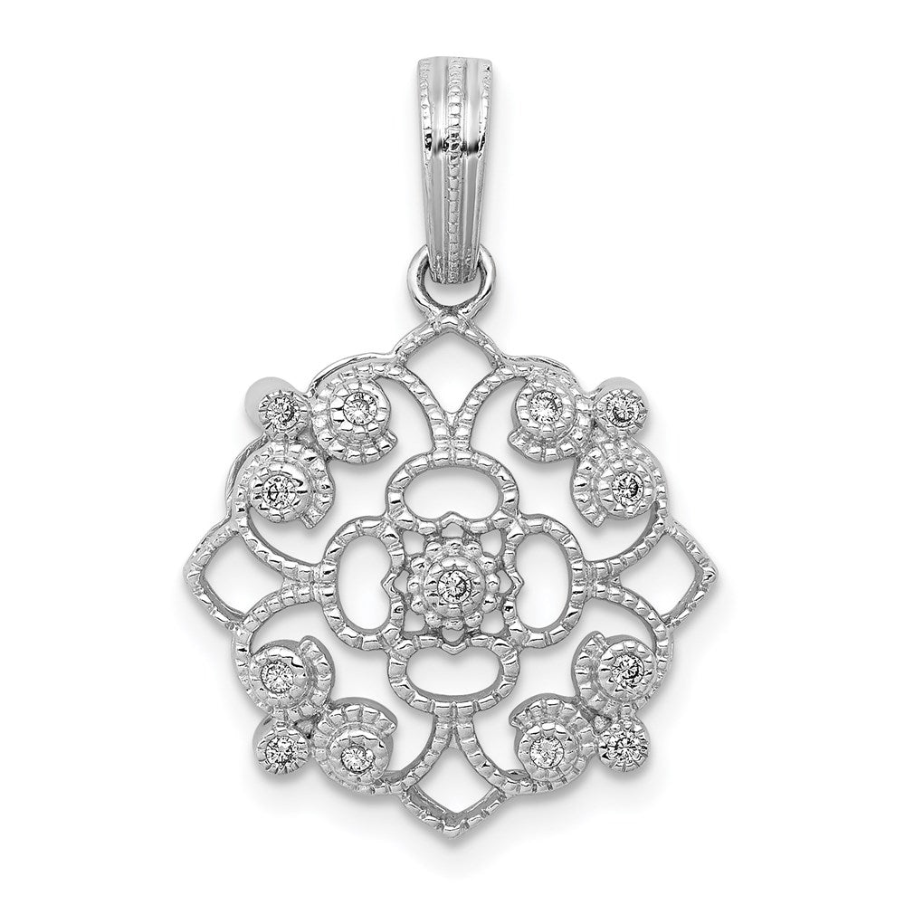 14k white gold fancy 1 15ct real diamond vintage pendant pm5169 008 wa