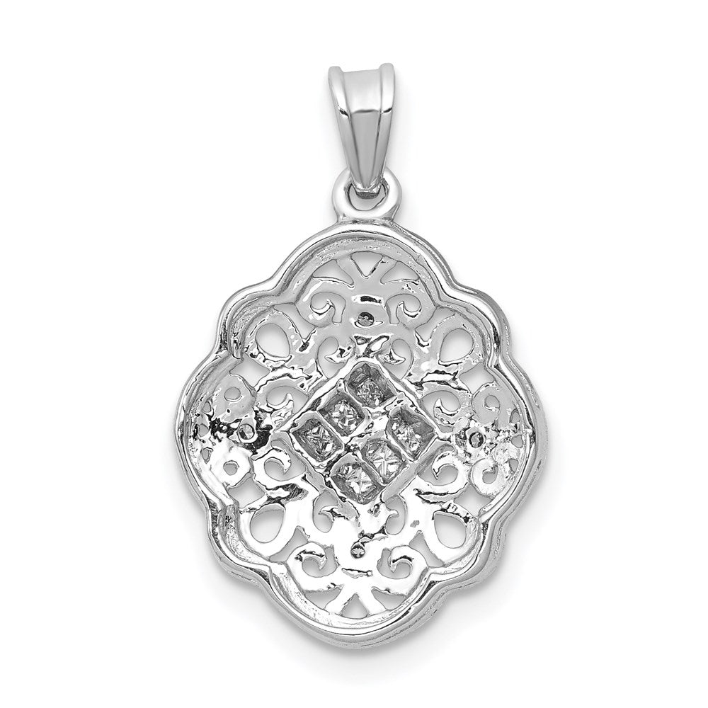14k white gold 1 8ct real diamond vintage pendant pm5174 013 wa