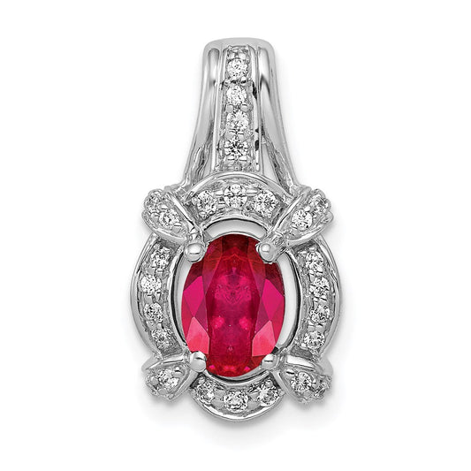 14k white gold 1 5ct real diamond and 1 10 ruby pendant pm5284 ru 020 wa