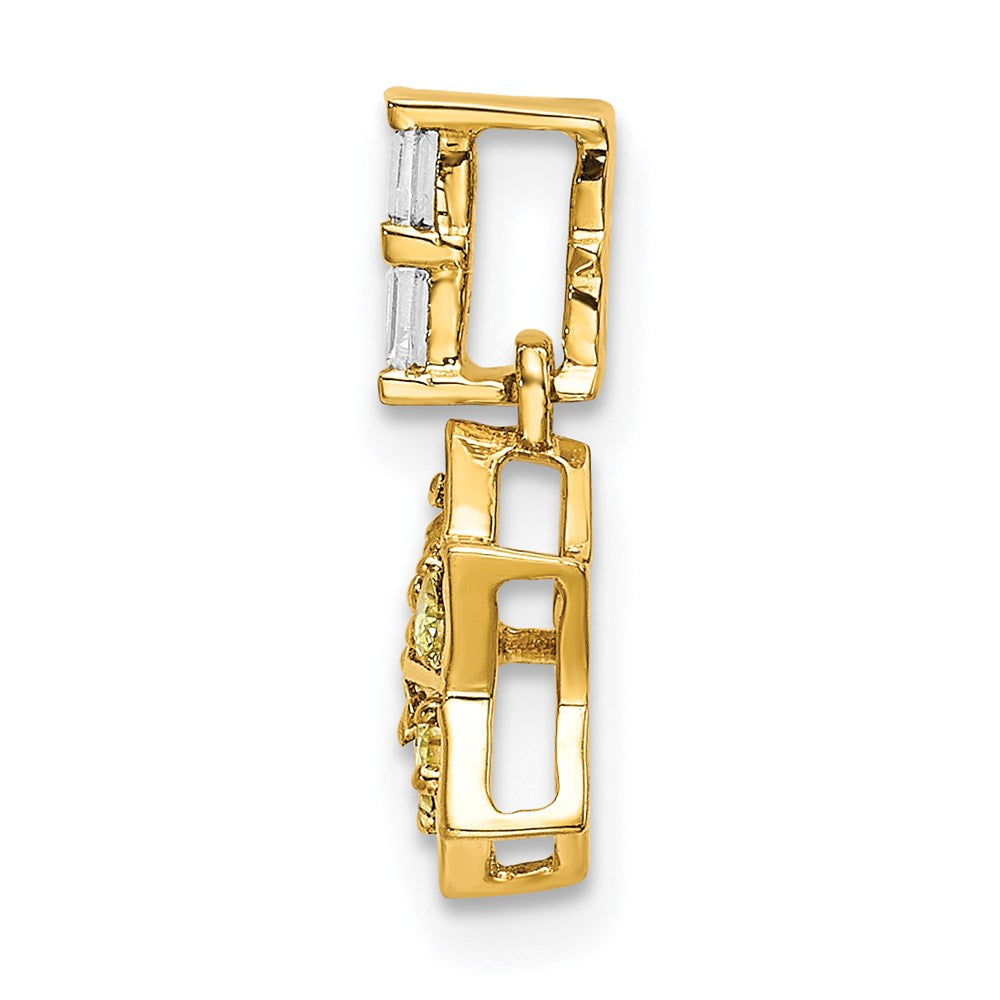 14k yellow gold real diamond and yellow sapphire star pendant pm6611 say 002 ya