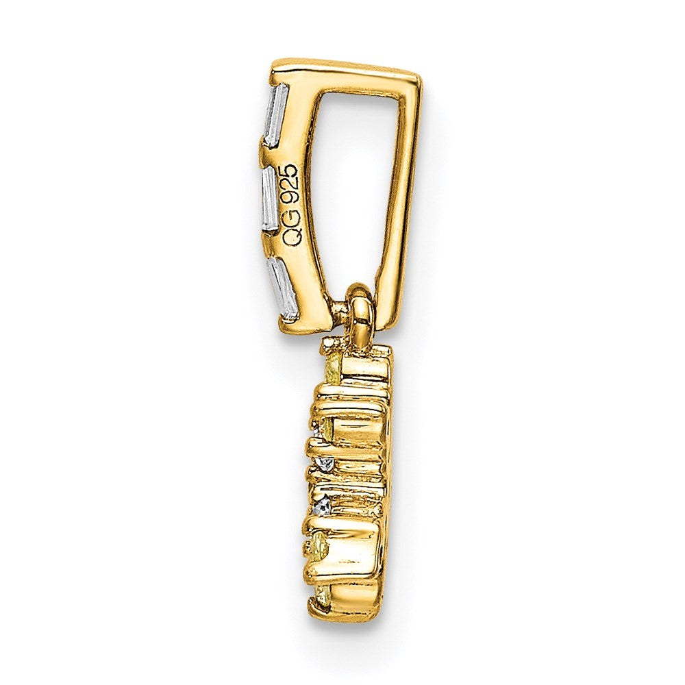 14k yellow gold real diamond and yellow sapphire star pendant pm6613 say 006 ya