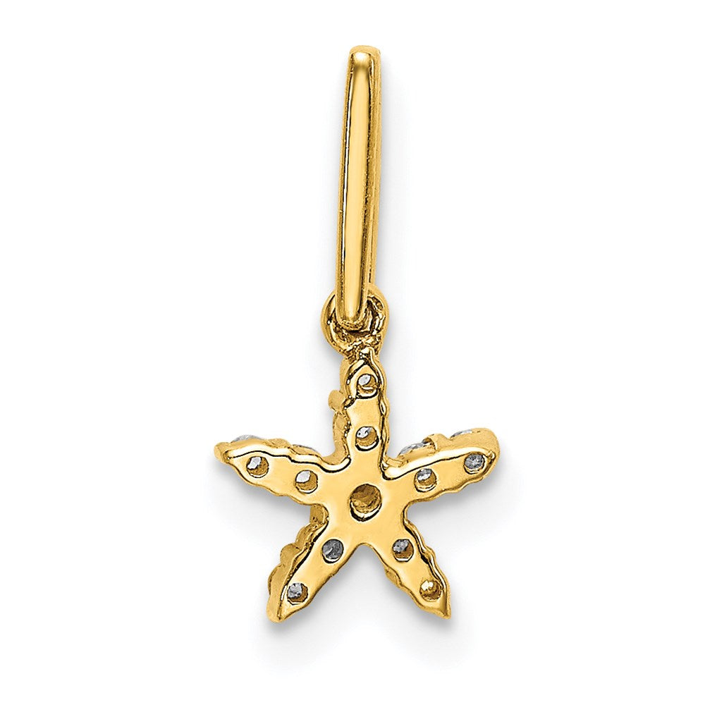 14k yellow gold real diamond and yellow sapphire star pendant pm6613 say 006 ya