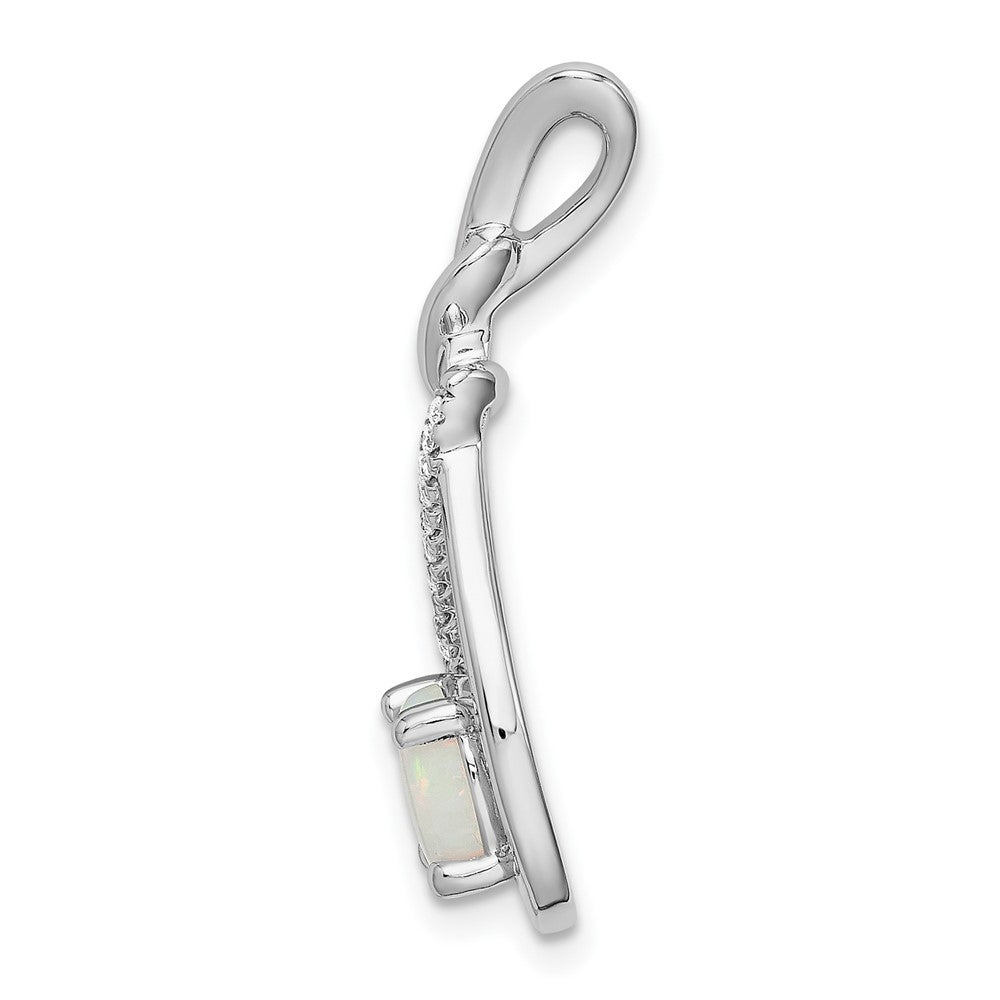 14k white gold opal teardrop real diamond pendant pm6838 op 009 wa