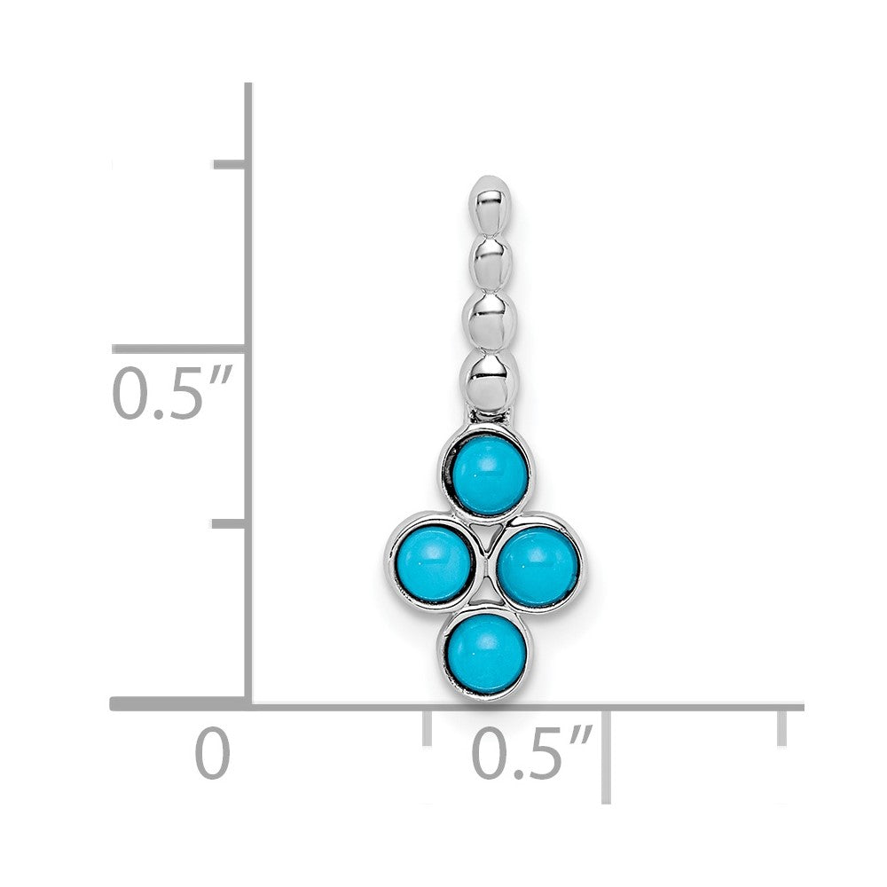 14k white gold turquoise pendant pm7414 btq w