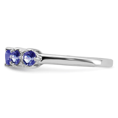 Sterling Silver Rhodium Tanzanite u0026 Diamond Ring