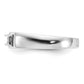 Sterling Silver Rhodium Plated Men's Polished Diamond Ring