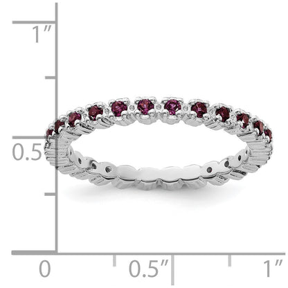 Sterling Silver Stackable Expressions Rhodolite Garnet Ring